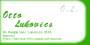 otto lukovics business card